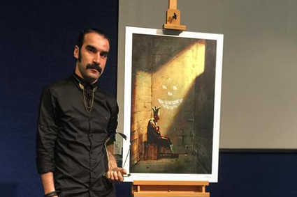 نمایشگاه انفرادی از کارتون‌های محمود آزاد نیا در موزه کارتون اروپا